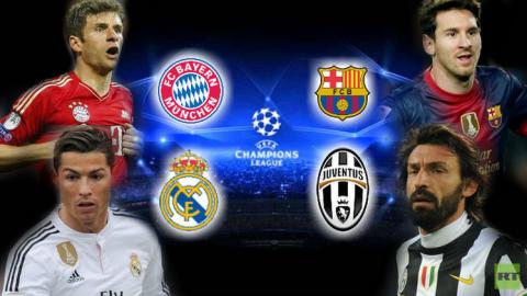 برشلونة أمام بايرن ميونخ ويوفنتوس يواجه ريال مدريد في نصف نهائي أبطال أوروبا برشلونة أمام بايرن ميونخ ويوفنتوس يواجه ريال مدريد في نصف نهائي أبطال أوروبا